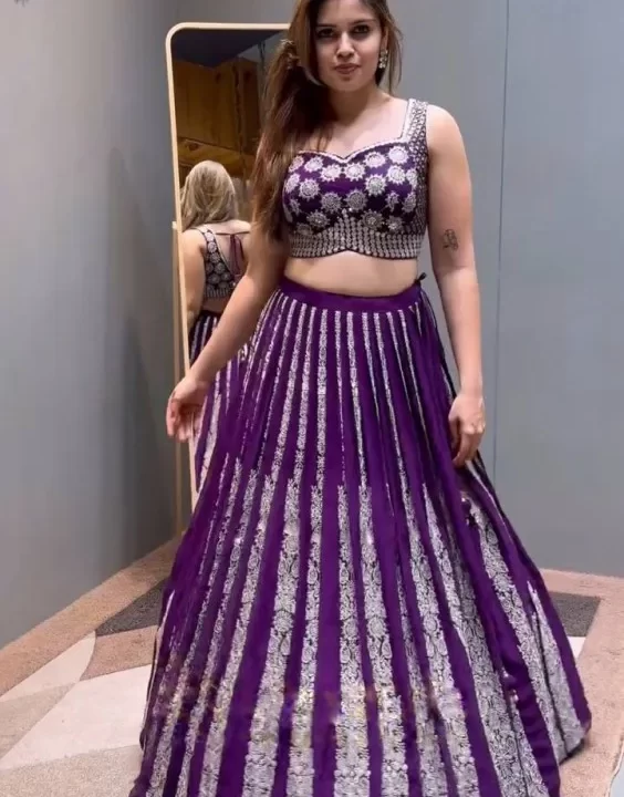 Purple Wedding Lehenga Choli